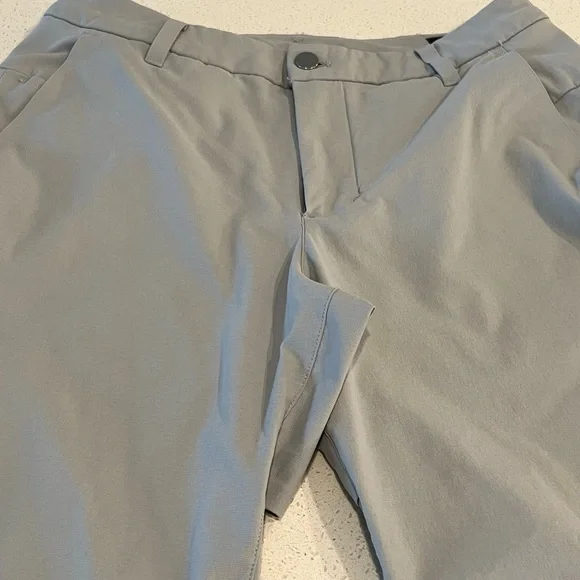 Lululemon khaki and grey dress pants. Waist 30.Length 32. Lot of 2.